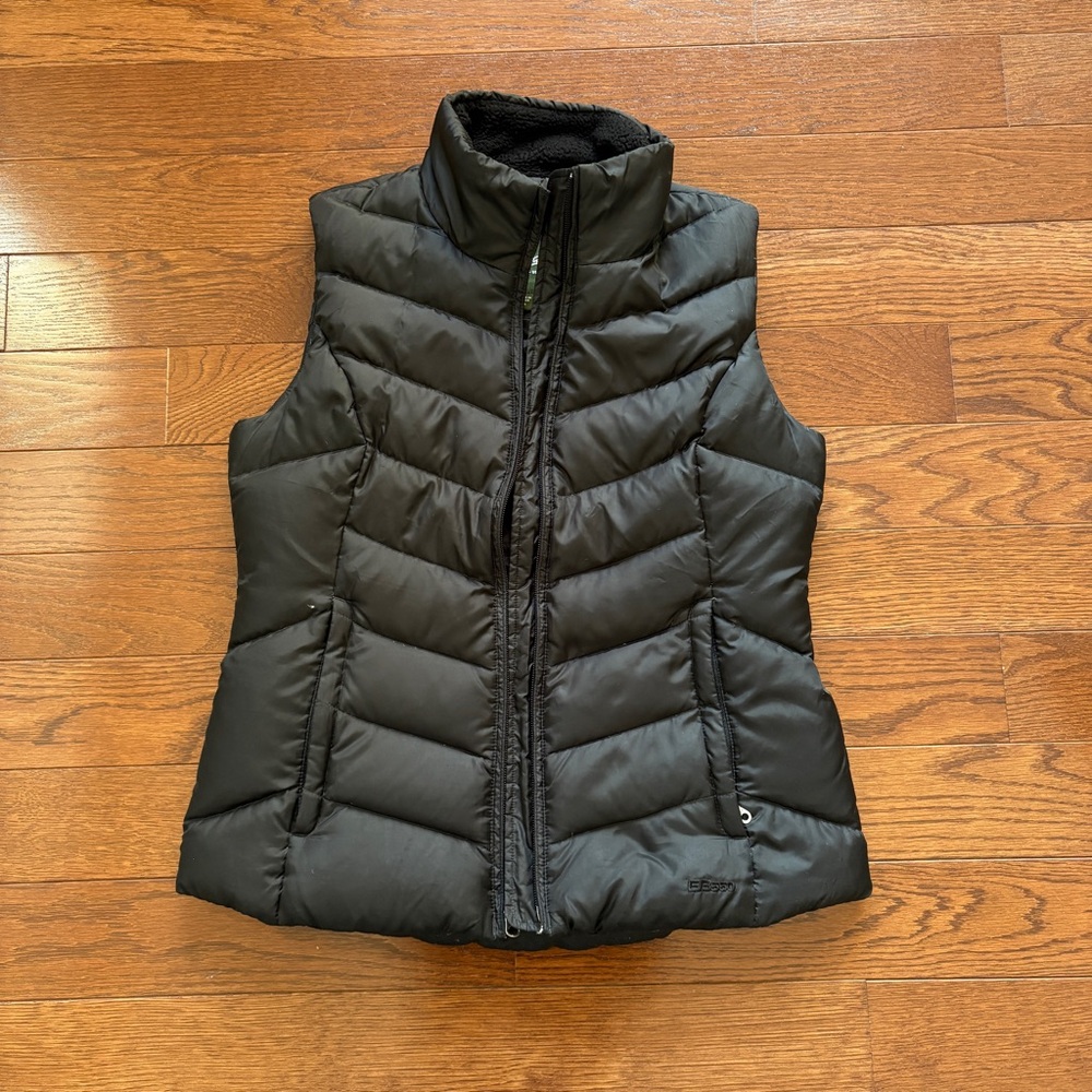 EDDIE BAUER Goose Down EB550 Premium Puffer Vest Black Women's XS